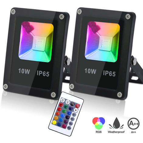 RGB LED Fluter 10W 30W 50W 100W Farbwechsel Mit Fernbedienung Außenstrahler IP65