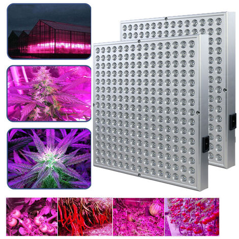Hengda 2x 45W 225LED Lampe de Croissance Plant Full Spectrum UV Culture Floraison Légume