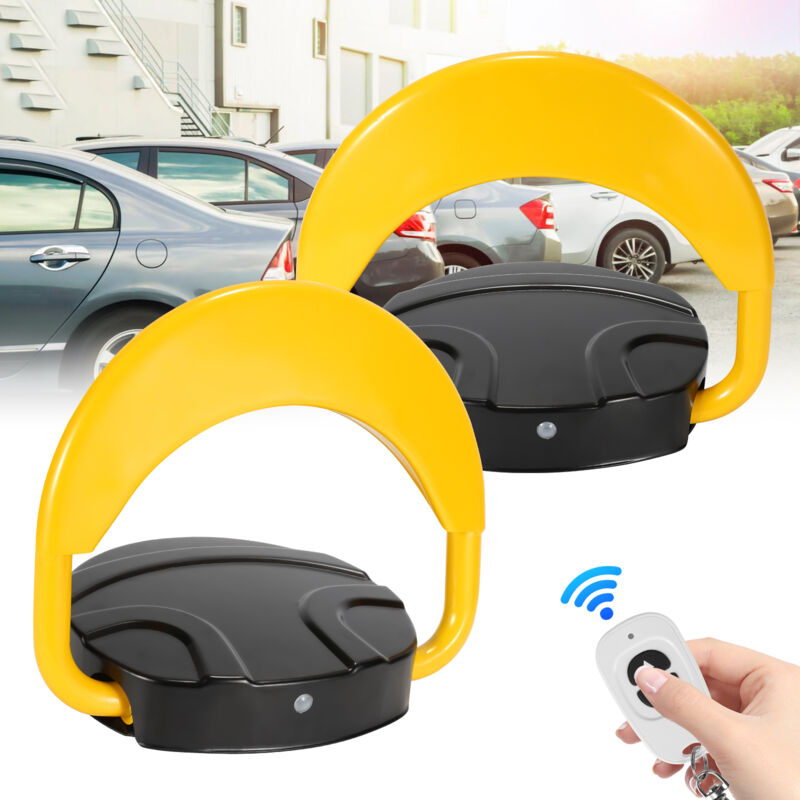 2X Barrière de parking Arceau de parking Barrière Poteau de barrage Pliable Télécommande - Hengda