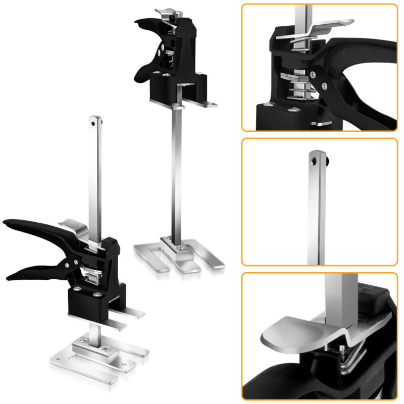 Einfeben 2x Cric à main Outil manuel de levage pour plaques de plâtre Dispositif de levage pour armoire Jusqu'à 240Kg