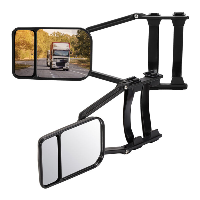 Image of 2x Specchio per roulotte ruotabile Specchio Supplementare di Traino Con specchio secondario - Hengda