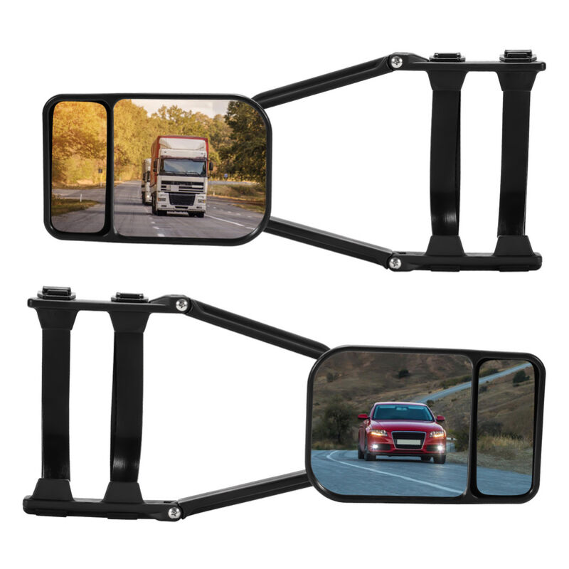 Image of 2x Specchio per roulotte specchio per roulotte esterno specchio per roulotte universale a scatto 12.5x18.5cm - Hengda