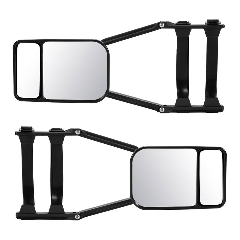 Image of 2x Specchio per roulotte specchio per roulotte universale con braccio dello specchio Plastica 12.5x18.5cm - Hengda