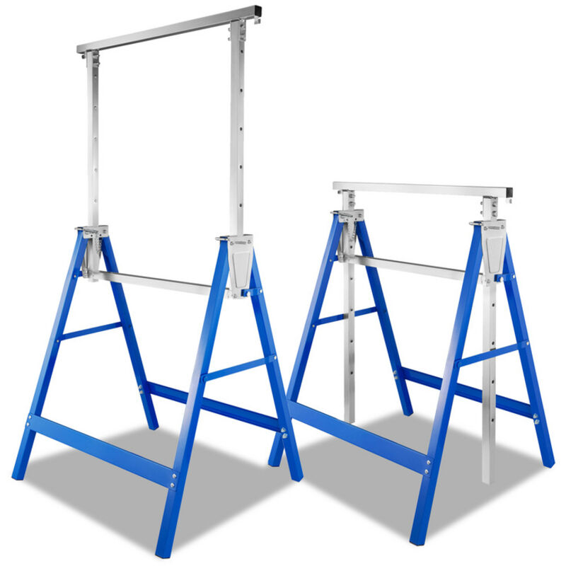 Einfeben 2x tréteaux d'échafaudage Réglable en hauteur Tréteaux d'échafaudage jusqu'à 200kg