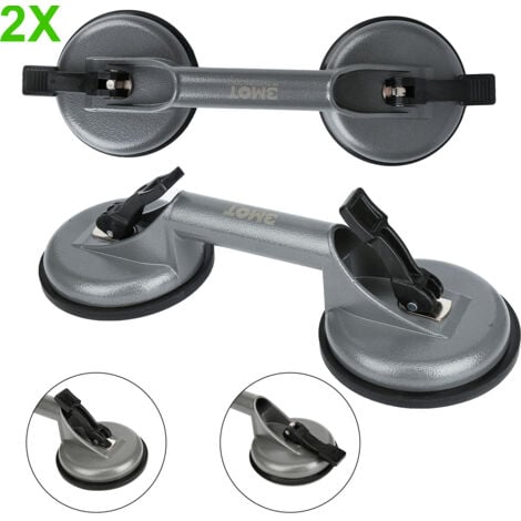 Hengda 2x ventouses 100KG Poignée de maintien Ventouse à vide pour verre Ventouse à vide pour verre