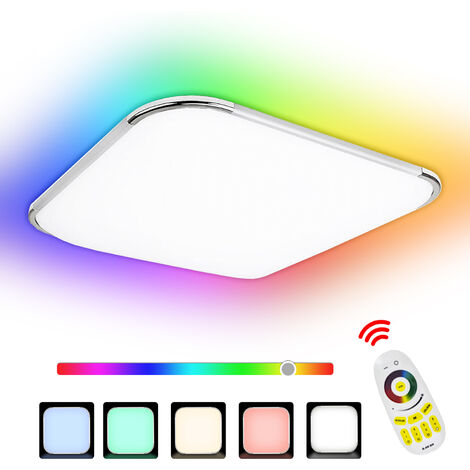 36W LED RGB Deckenleuchte Dimmbar Badleuchte Fernbedienung PanelLampe IP44 Küche 