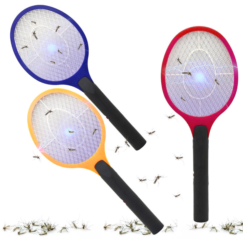 Hengda - 3X électrique tapette à mouches Anti Moustique tueur d'insectes raquette tapette à moustiques piège à insectes attrape-mouches