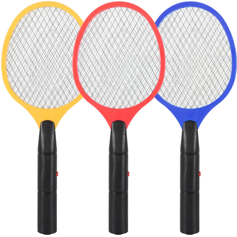 Hengda - swanew 3x Tapette à mouche électrique raquette électrique insectes volants mouches Insectes raquette anti-moustiques mouche