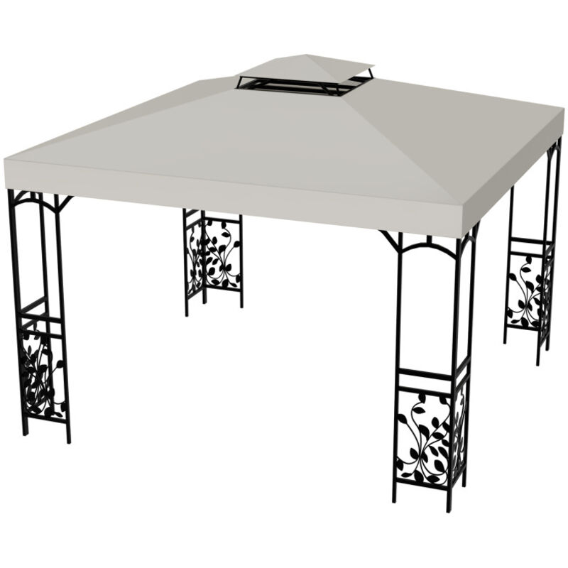 Einfeben Toit de remplacement Recouvrement de remplacement d'auvent Toit de tente de réception toile de rechange pergola 33M Beige