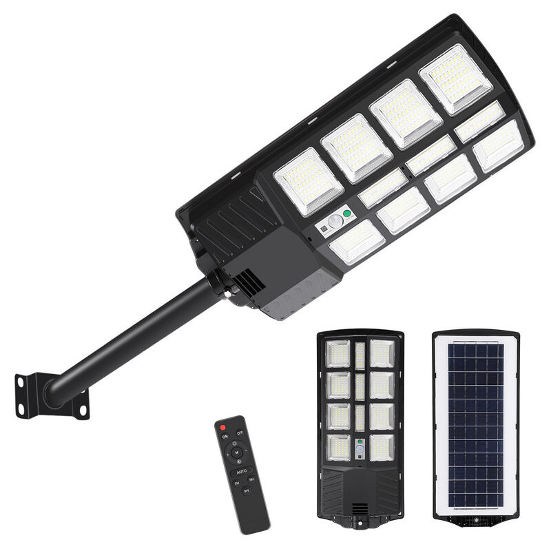 Hengda 1 PCS 400W Lampes Solaires de mouvement Avec Modes À Distance, 600lm Lampes Solaires Extérieures