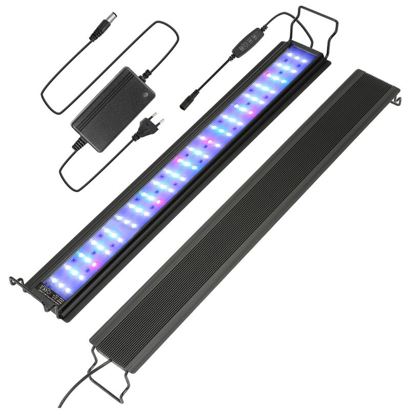 Aquarium led avec minuterie coquillage décoration rvb étanche.28W.64-90cm - Hengda