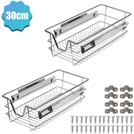 SAYZH Cassetto Telescopico, Ripiani per Cassetti Estraibili per Armadio da  Cucina, Cassetto Scorrevole Estensibile Estraibile, (25 CM L x 43 CM P x 9  CM A), Senza Bisogno di Trapano e Chiodi (