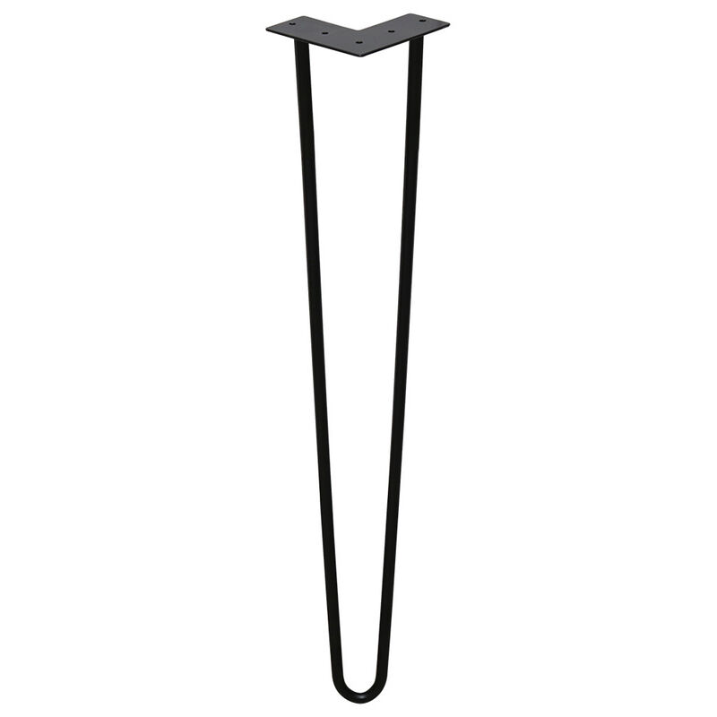 Image of 4x Hairpin Legs mobili gambe tavolo corridori nero Hairpin Legs 2 grucce. 45cm - Hengda