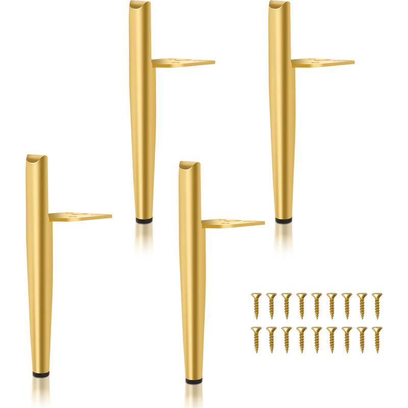 Image of Gambe per mobili Gambe per tavoli in metallo Gambe per mobili in ferro Gambe per armadi Gambe per piedistalli-Oro-20cm - Oro