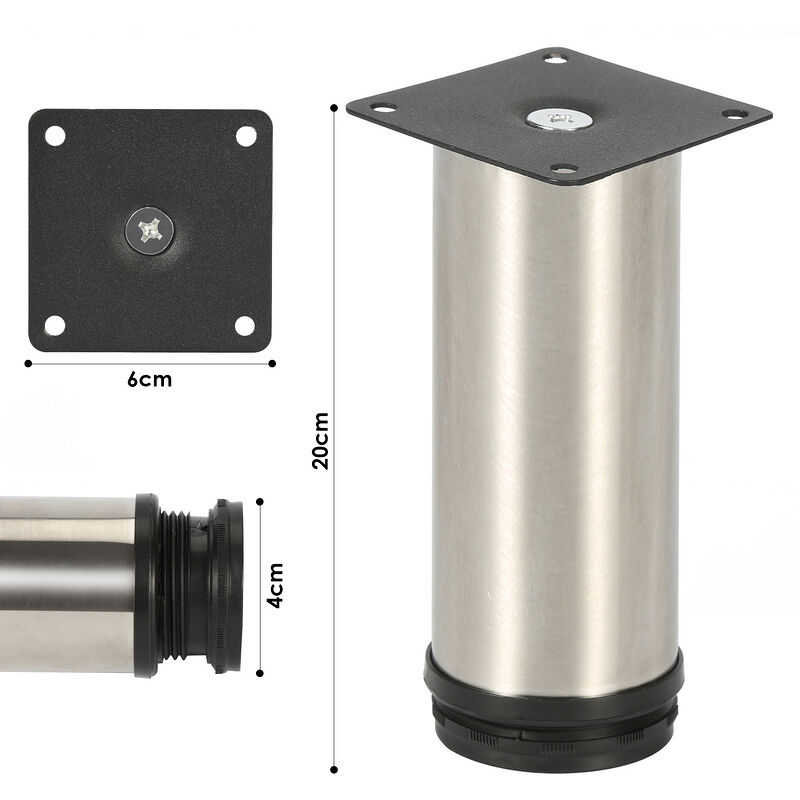 Hengda - 4x Pieds de table en épingle à cheveux Pieds de table en métal Pieds de meubles Pieds en épingle à cheveux noir 3 barres.30cm