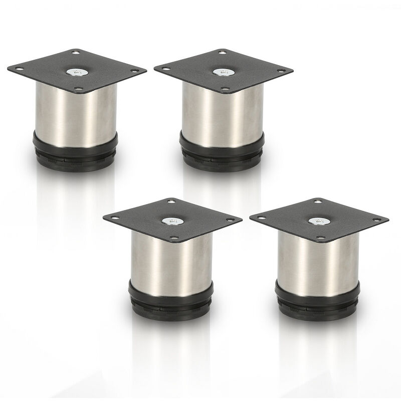 4X Meubles Pieds Plinthe Pieds Commode Pied Cabinet Lit Pieds Hôtel Alu Réglable(50mm) - Hengda