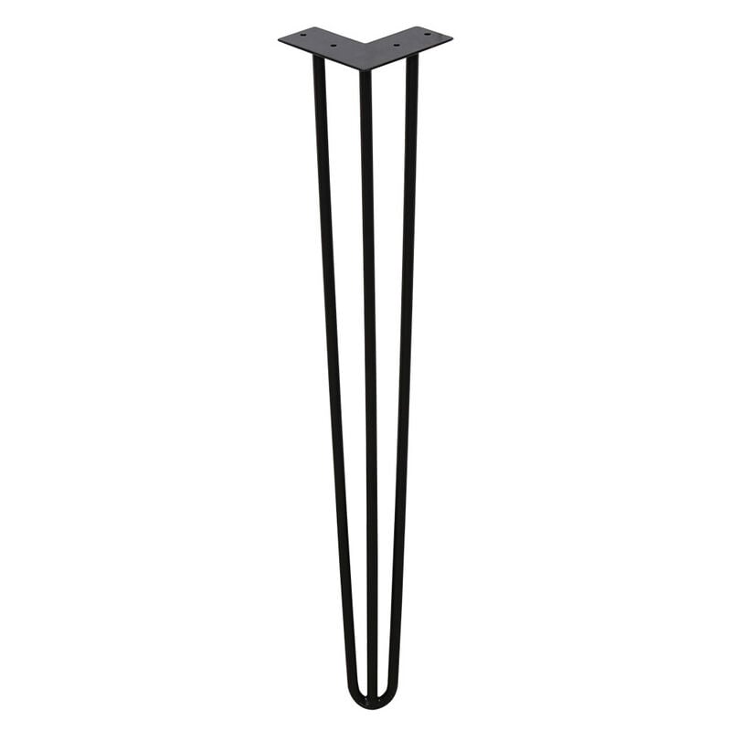 4x pieds en épingle cheveux meubles pieds chemins de table pieds en épingle à cheveux noir 3 support. pour table à manger 40cm - Hengda
