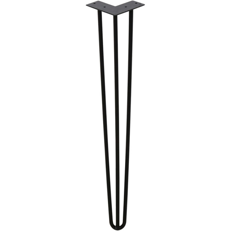 Vingo 4x pieds en épingle cheveux meubles pieds chemins de table pieds en épingle à cheveux noir 3 support, pour table à manger 40cm