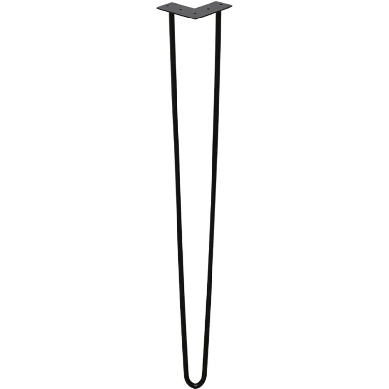 Einfeben Pieds de table Support de table Set 4 pcs. Hairpin Legs épingle à cheveux Noir 2 table 61cm