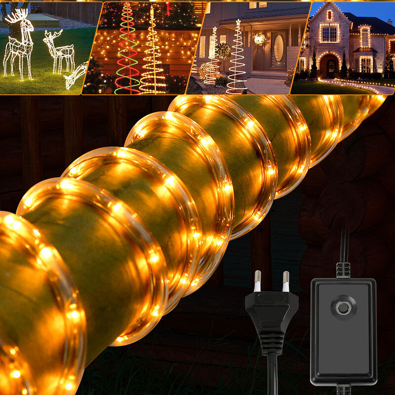 Tube lumineux led Tubes lumineux Tubes lumineux Party Chaîne lumineuse extérieure/intérieure jaune-10m - Hengda