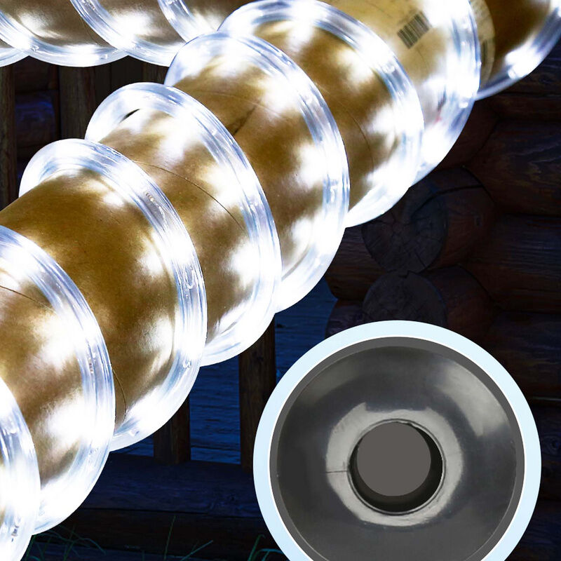Hengda Tube Lumineux Extérieur LED Guirlande Lumineuse Décoration et Adapteur d’alimentation Blanc froid-10M - Blanc froid