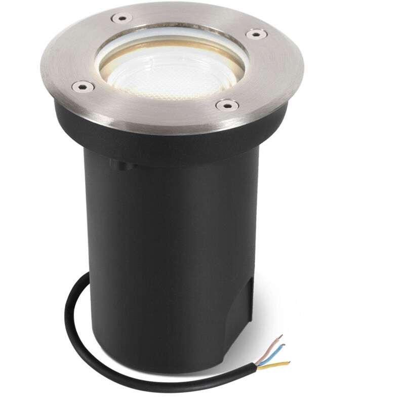 Hengda - 1x 3W Lumières enterrées Pivotant lampe de paysage enterré à led Blanc neutre - Argent Boîtier, éclairage extérieur