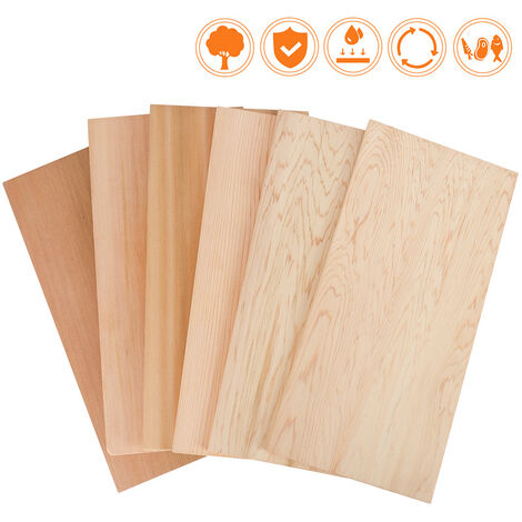 Hengda 6X planches à griller en cèdre Planche à fumer en cèdre