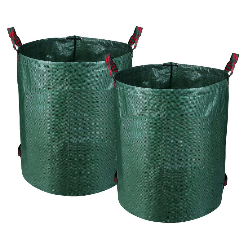 Sac de jardin en polypropylène Sac de jardin xxl Sac à feuilles Compost Sac de jardin 272L 2X - Hengda