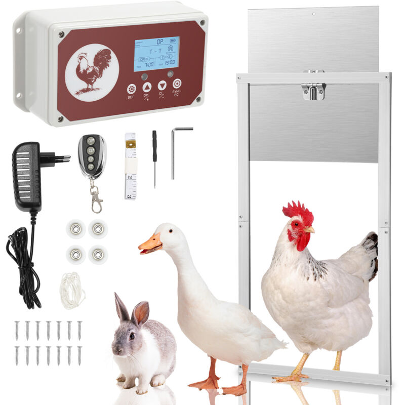 7.8W Porte de Poulailler Automatique Sensible à La Lumière étanche IP44, ouvre Porte de poulailler Automatique avec minuterie. - Hengda