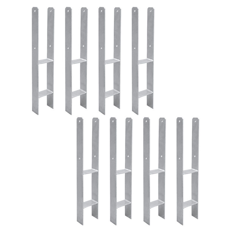 Ancre de poteau Poutre en h Poutre de poteau Protection du bois Poutre H-Anker Pied de poteau Support 101mm 2x - Hengda