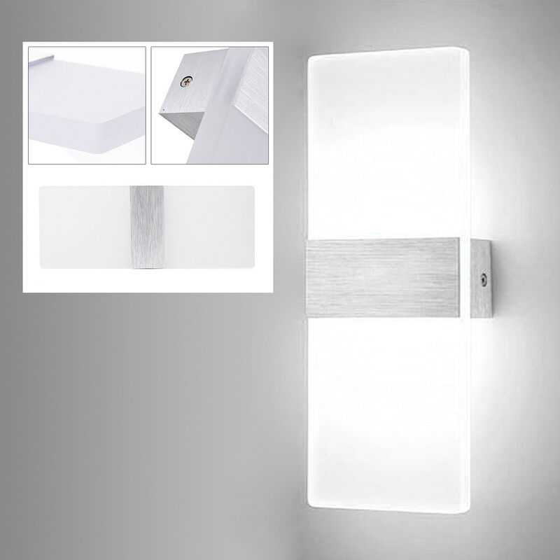 Applique murale led Éclairage mural extérieur Éclairage mural intérieur Applique murale à effet Lampe de couloir Blanc 12W - Hengda