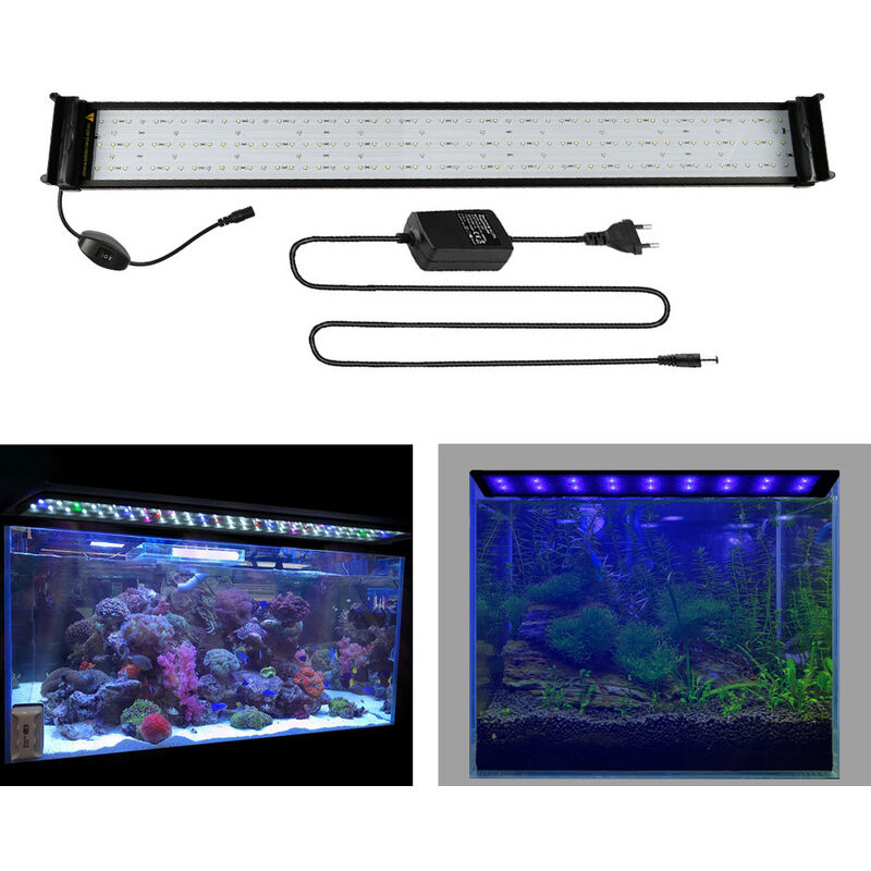 Hengda - Aquarium LED 31W RGB & décoration à spectre complet éclairage poisson d'eau salée 95-115cm
