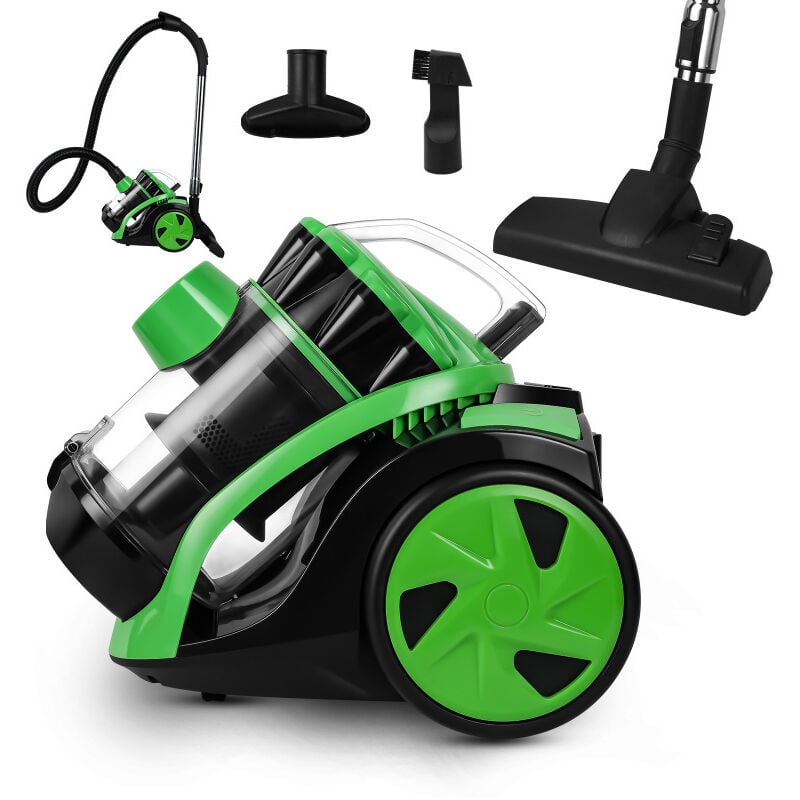 Hengda - einfeben Aspirateur sans sac Aspirateur sans sac, moteur haute efficacité 800 watts, bac à poussière 3.5L, filtre hepa efficace