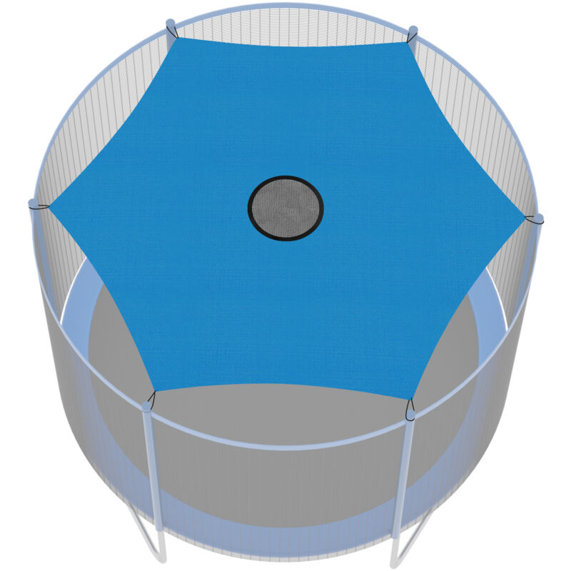 Hengda - Auvent de trampoline, Résistant à la déchirure Anti-UV Protection solaire pour trampoline 6 barres 244cm Bleu