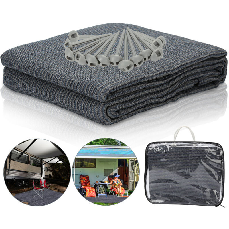 Hengda - Auvent tapis étanche camping tapis tente sol extérieur tente bâche pique-nique couverture caravane 250x250CM