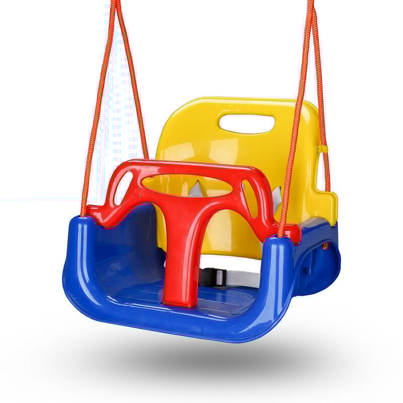 Hengda - Balançoire Bébé Balançoire pour enfants en plastique 3 en 1 Banc de balançoire Siège d'enfant Spiellaeug