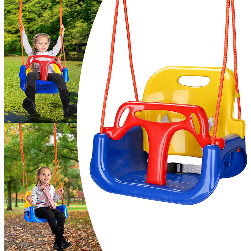 Balançoire bébé Siège de balançoire 3 en 1 Balançoire enfant Intérieur et extérieur Balançoire de jardin - Hengda