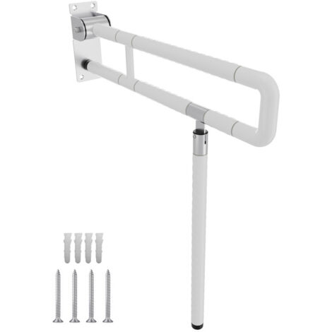 Hengda Barre d'appui rabattable pour toilettes. Poignée de maintien Poignée de sécurité pour personnes handicapées. personnes âgées