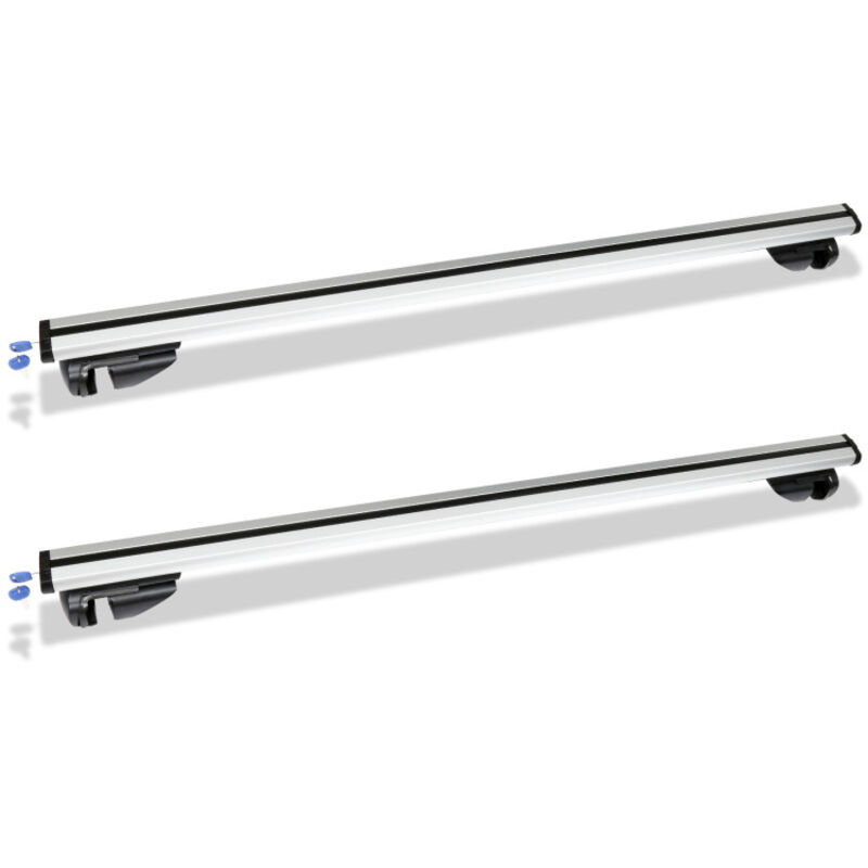 Hengda - Barre de toit universelle L124 Barre de toit réglable 150 kg Support de base de voiture en aluminium avec clé