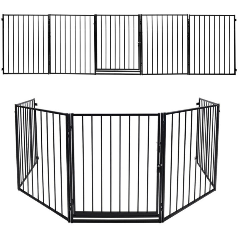 Hengda - Barrière de sécurité enfant bébé. animaux 3 mètres 5 panneaux 305x76cm
