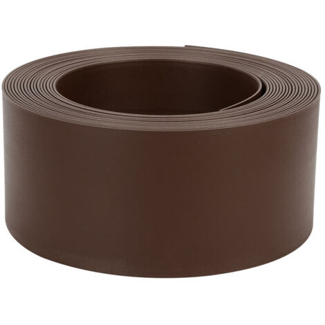 Hengda Bordatura per giardino in PE Bordatura flessibile per giardino Bordatura per prato 2mm pavé marrone 1000x10x0.2cm