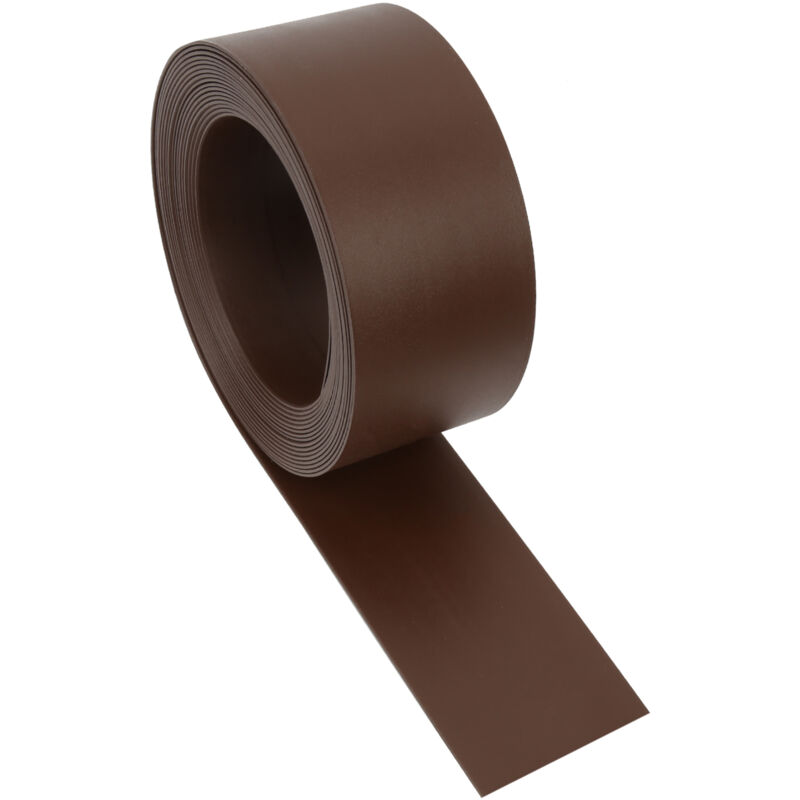 Hengda - Bordure de jardin Bordure de pelouse flexible Bordure de lit en plastique dur Bordure de tonte Jardinage 10mx10cmx2mm marron