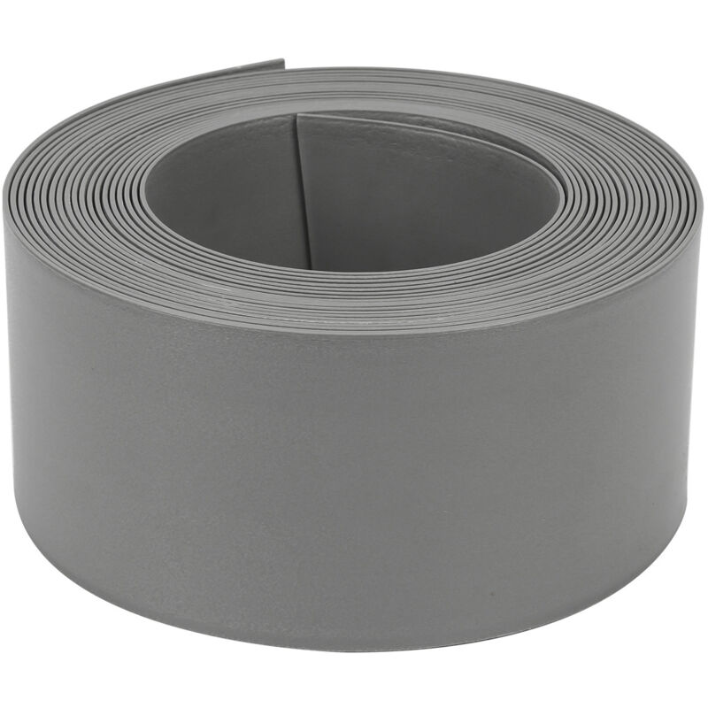 Einfeben Bordure de jardin Bordure de pelouse flexible Bordure de lit en plastique dur Bordure de tonte Jardinage 25m14cm2mm gris