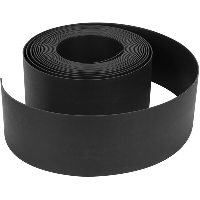 Hengda - einfeben Bordure de jardin Bordure de pelouse flexible Bordure de lit en plastique dur Bordure de tonte Jardinage 10m12.5cm2mm Noir