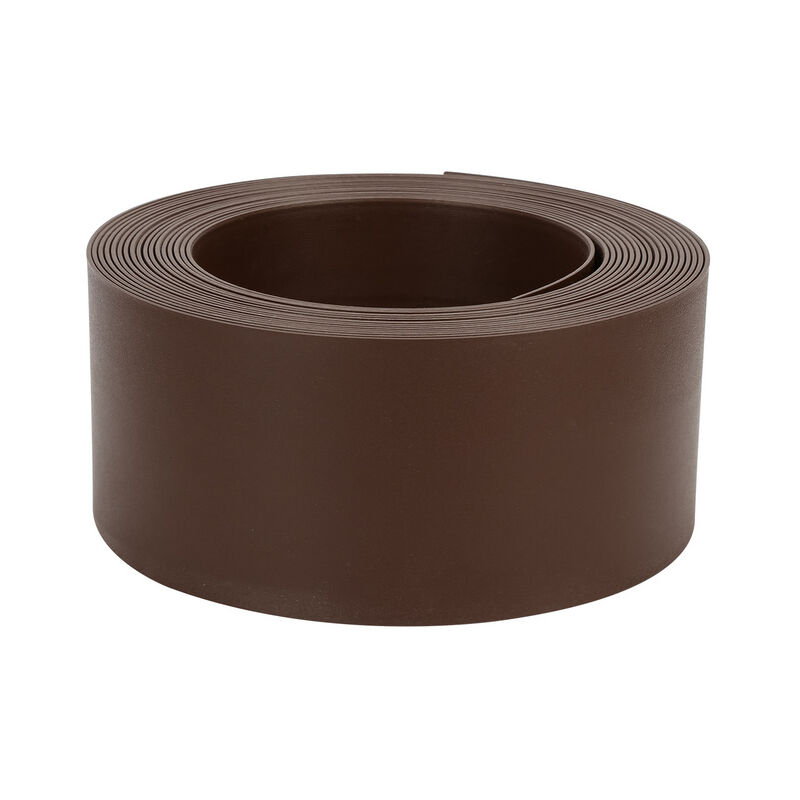 Bordure de jardin en pe Bordurette de jardin flexible Bordure de pelouse 2mm pavé marron 1000x12.5x0.2cm - Hengda