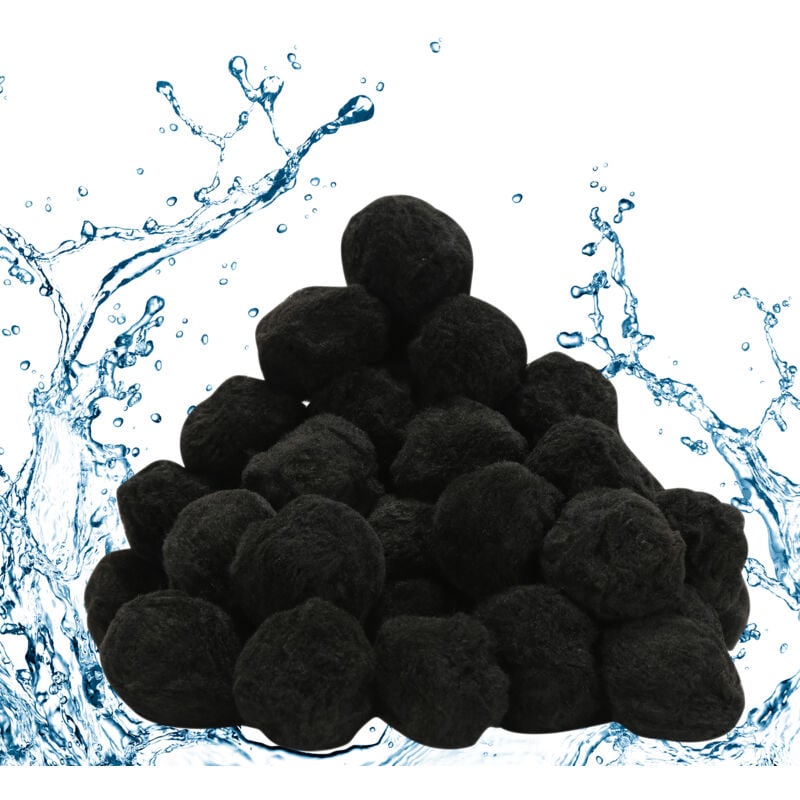 Boules filtrantes pour filtre à sable alternative 25 kg, Lavable 700g noires - Hengda