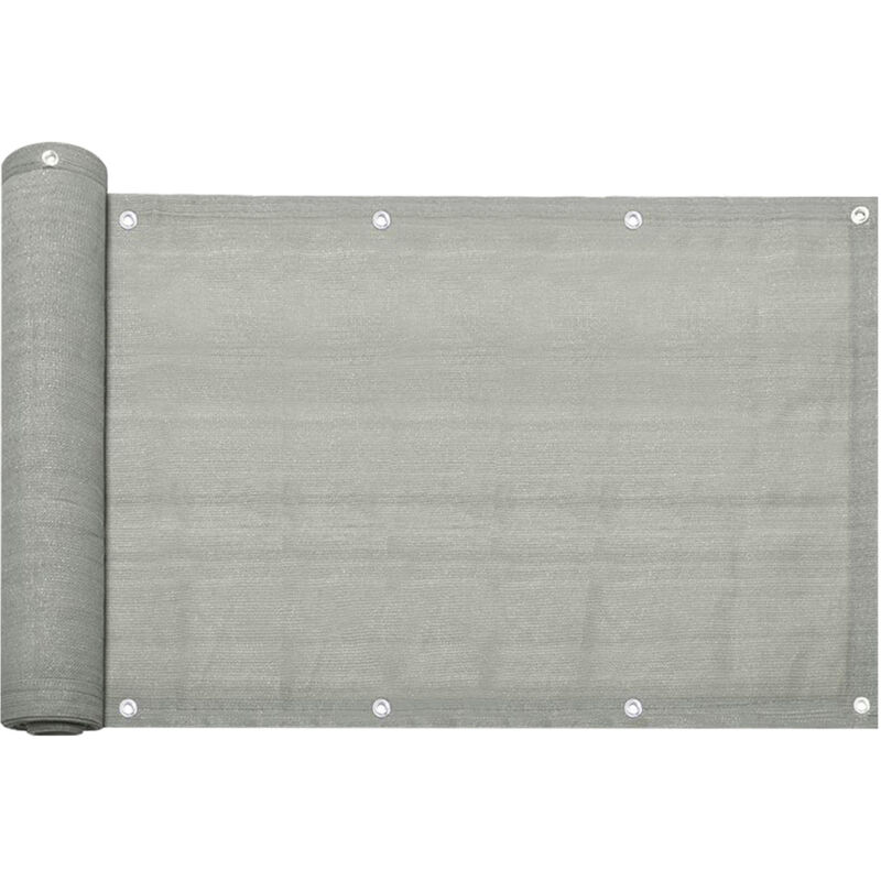 Brise Vue Balcon Jardin Terrasse en Plastique Brise vue pour 90x600cm Gris