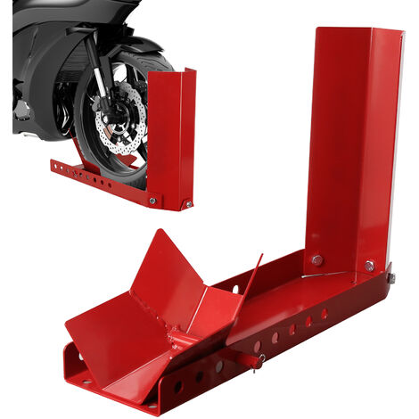 HOMCOM Aparcamiento de Moto Ajustable Soporte de Rueda de Moto Metal para  Ruedas ∅43 48 53cm