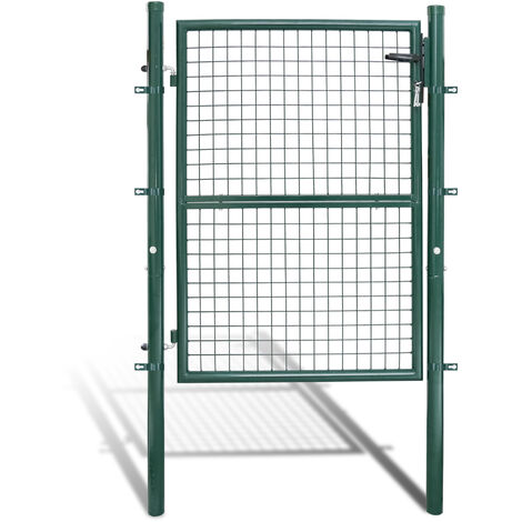 VidaXL Cancello da giardino in rete verde 500x175 cm acciaio zincato  Cancelli recinzione 