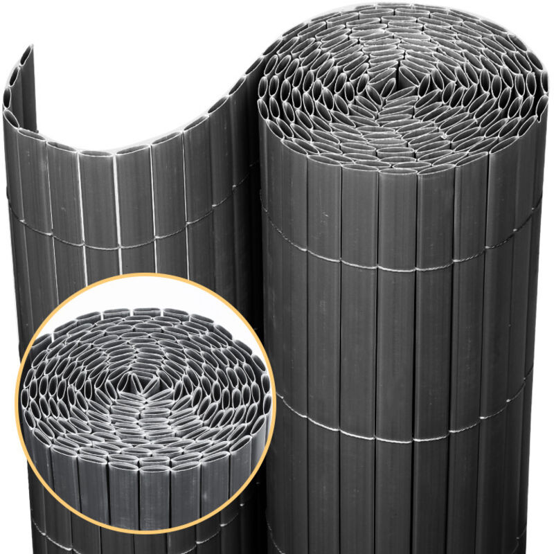 Einfeben Canisse double face PVC,Gris anthracite,1.6 x 4 m,Résistant aux uv Tapis de protection visuelle